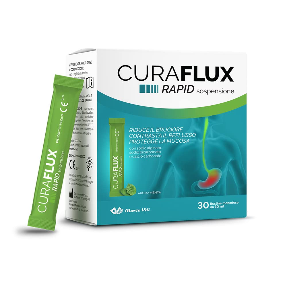 Marco Viti Curaflux Rapid Sospensione Orale per Reflusso, 30 Bustine