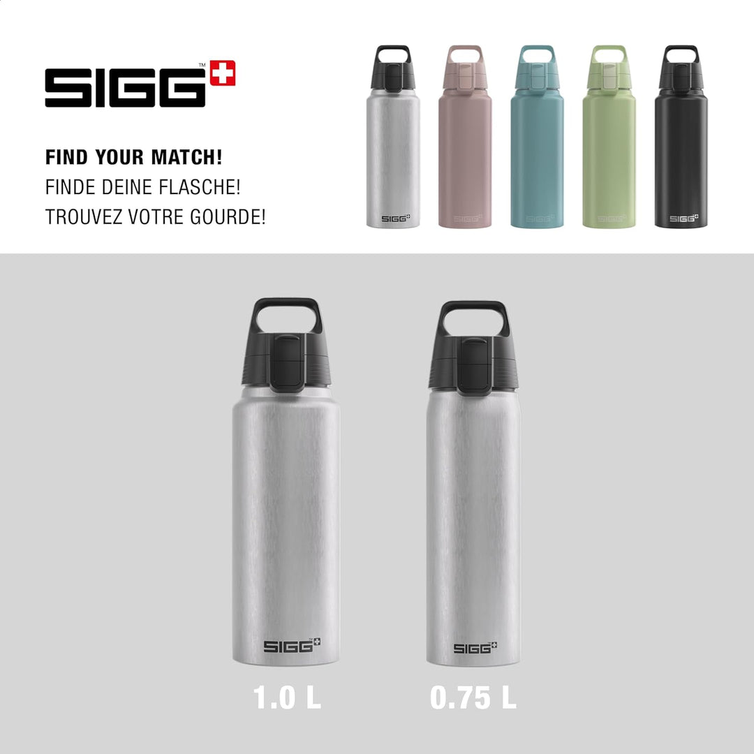 SIGG - Alu Trinkflasche - WMB ONE - Klimaneutral Zertifiziert - Für Kohlensäurehaltige Getränke Geei