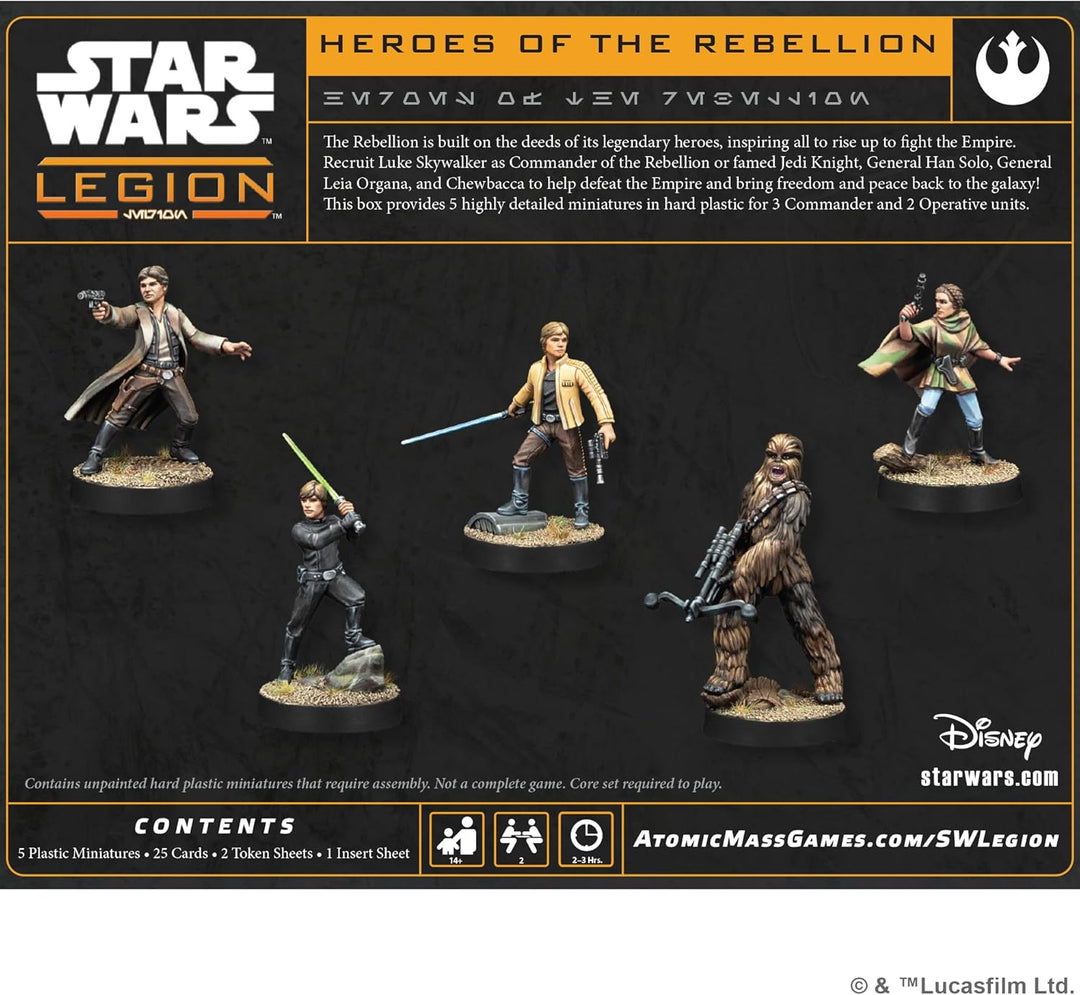 Asmodee, Star Wars: Legion – Heroes of The Rebellion, Erweiterung, Atomic Mass Games, Tabletop, 2 Sp
