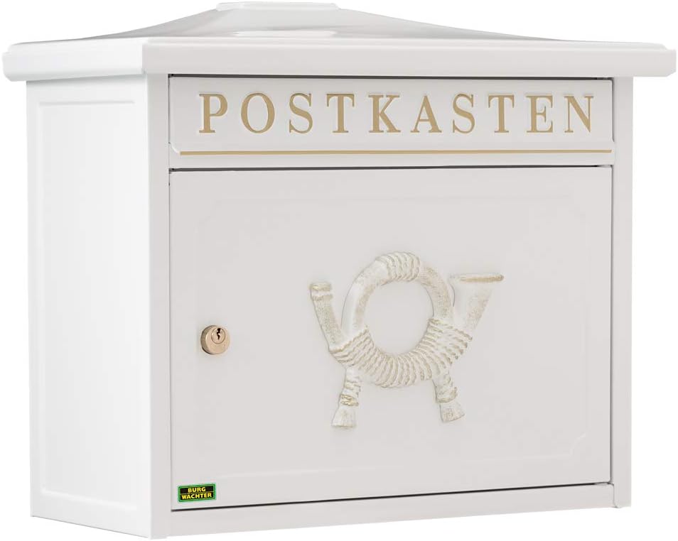 BURG-WÄCHTER Klassischer Briefkasten ohne Zeitungsfach und Namensschild, Verzinkter Stahl, Einwurf-F