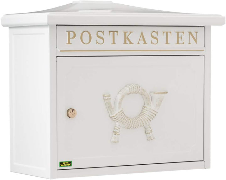 BURG-WÄCHTER Klassischer Briefkasten ohne Zeitungsfach und Namensschild, Verzinkter Stahl, Einwurf-F