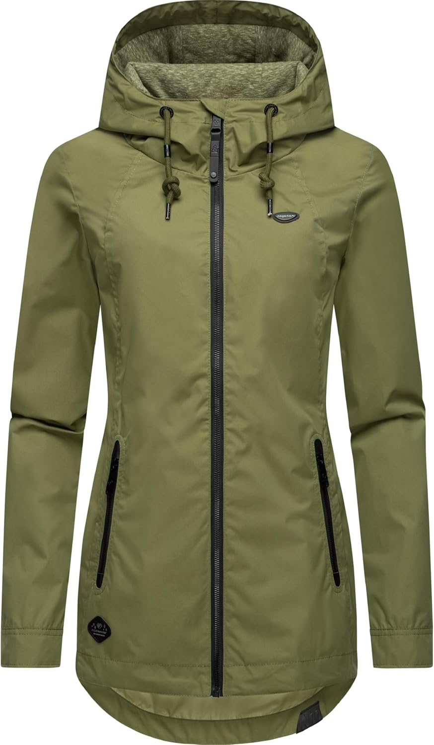 Ragwear Damen Übergangsjacke leichte Jacke Kurzmantel mit Verstellbarer Kapuze Zuzka XS-6XL S Olive0