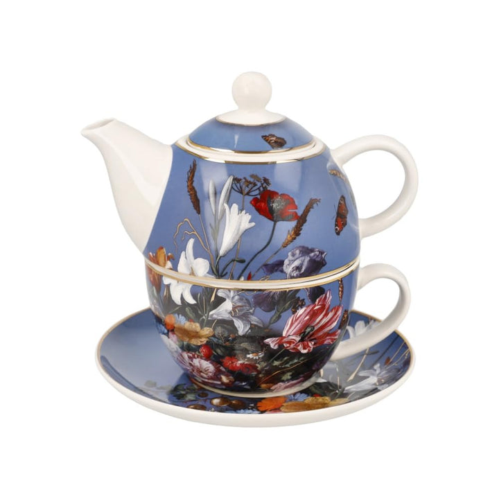 Goebel Teekanne Artis Orbis Sommerblumen von Jan Davidsz de Heem aus New Bone China, Grösse: 15,5x15