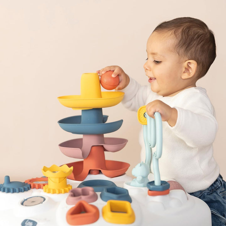 Smoby – Little Activity-Spieltisch – Aktivitätsspieltisch Motorikspielzeug mit Formen-Steckspiel, Ku