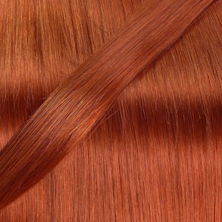 hair2heart Extensions Echthaar Bondings Glatt - 150 Strähnen 0.5g 50cm Kupferrot #130 Kupferrot 50cm