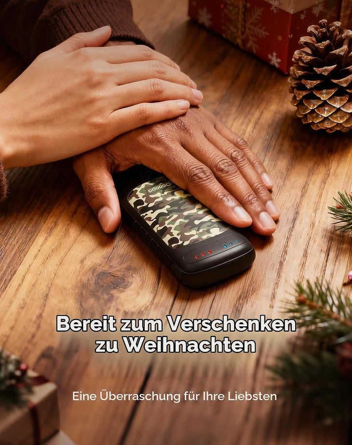 OCOOPA Handwärmer Elektrisch, Beidseitige Erwärmung, 2s Sofortwärme, 8 Std. Laufzeit, 67g leicht, Wi