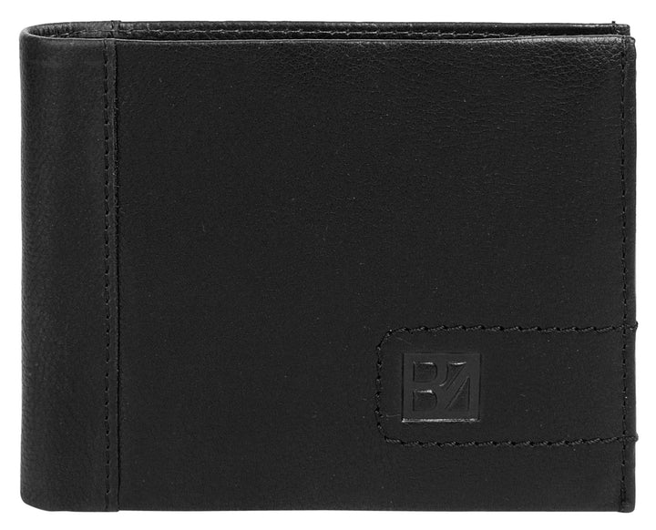 BODENSCHATZ Geldbörse Echt Leder schwarz Herren - 020188, Schwarz