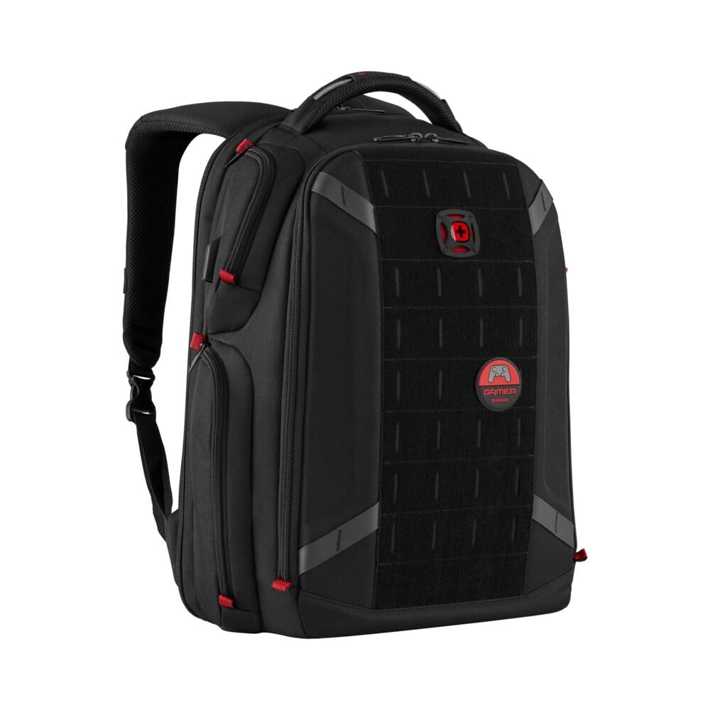 WENGER PlayerOne Gaming Laptop-Rucksack, Notebook bis 17 Zoll, Tablet bis 12 Zoll, Organizer, 29 l,