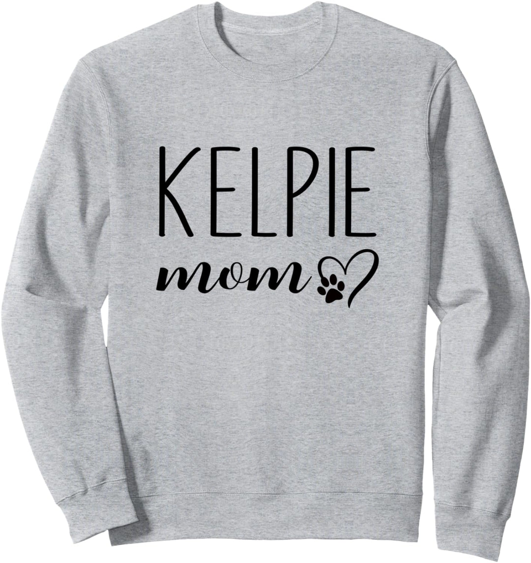 Dog Paw Print Heart Kelpie Mom Sweatshirt