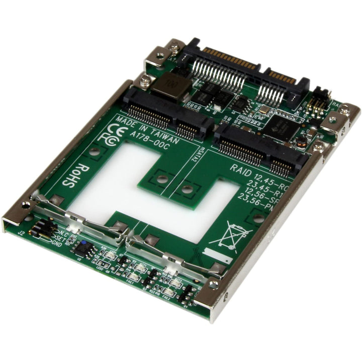 StarTech.com Dual mSATA SSD auf 2,5" SATA Raid Adapter / Konverter - 2-fach mSATA zu 2,5 Zoll (6,4cm