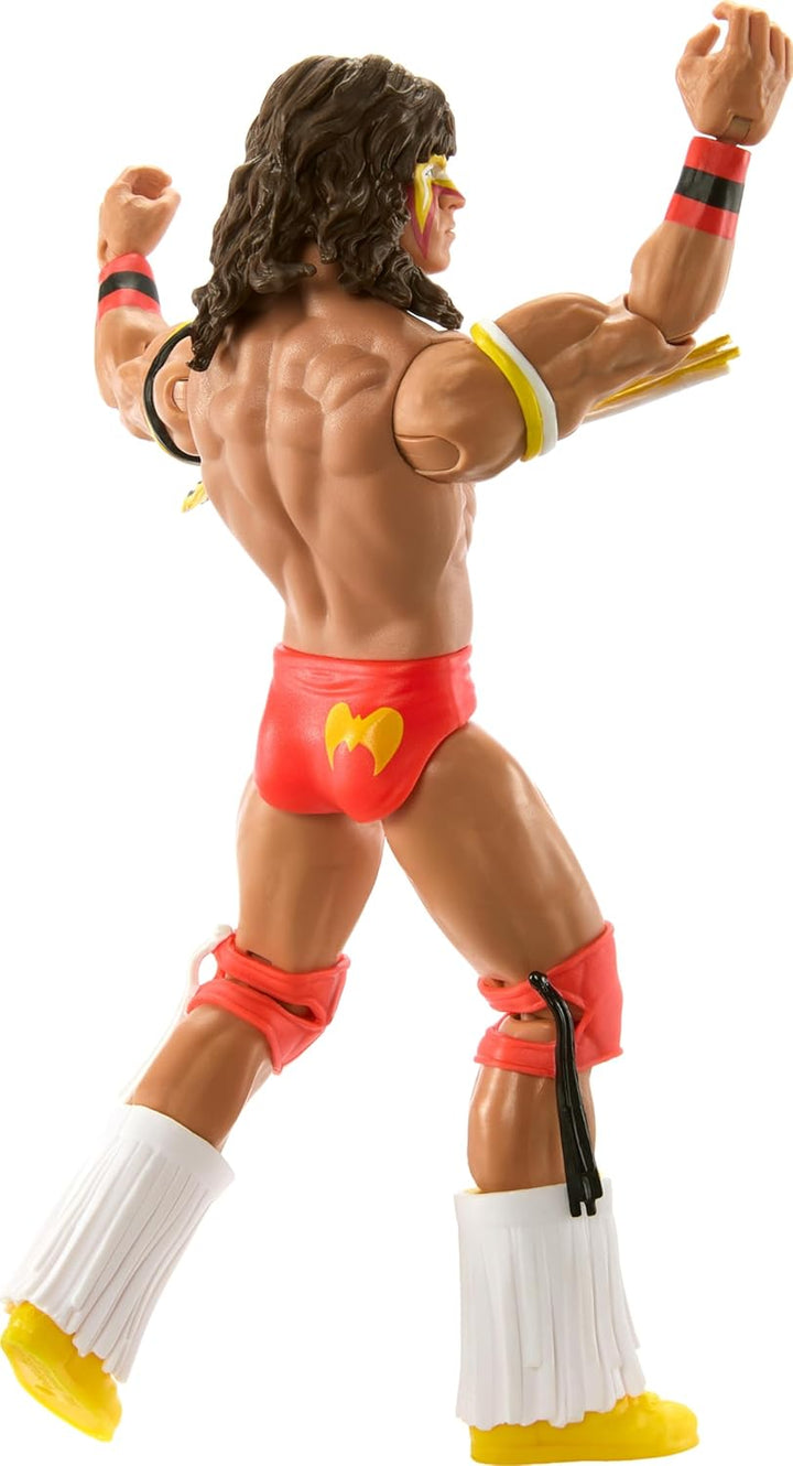Mattel WWE Actionfigur, 15,2 cm grosses Sammlerstück Ultimate Warrior mit 10 Artikulationspunkten &