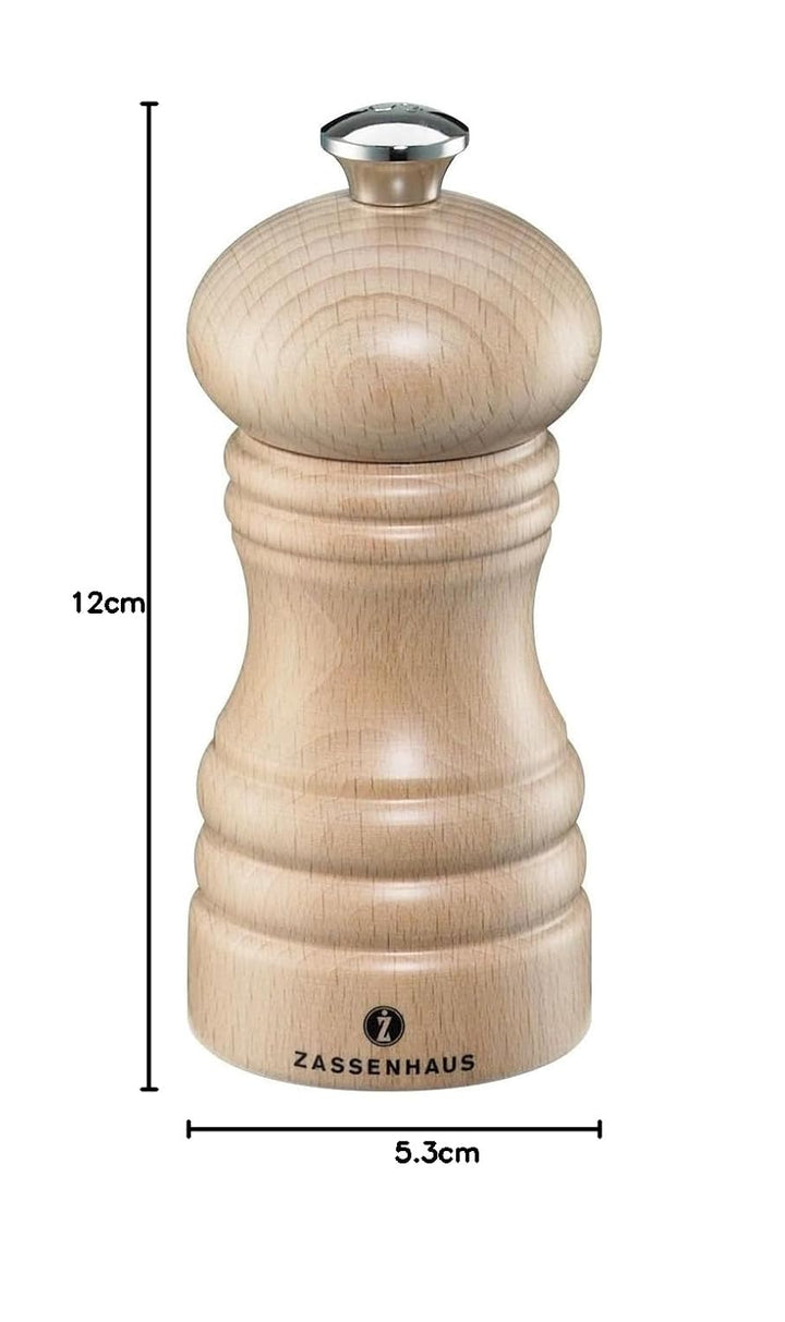 Zassenhaus Berlin Pfeffermühle, Holz, natur, 12 cm Natur 12 cm, Natur 12 cm