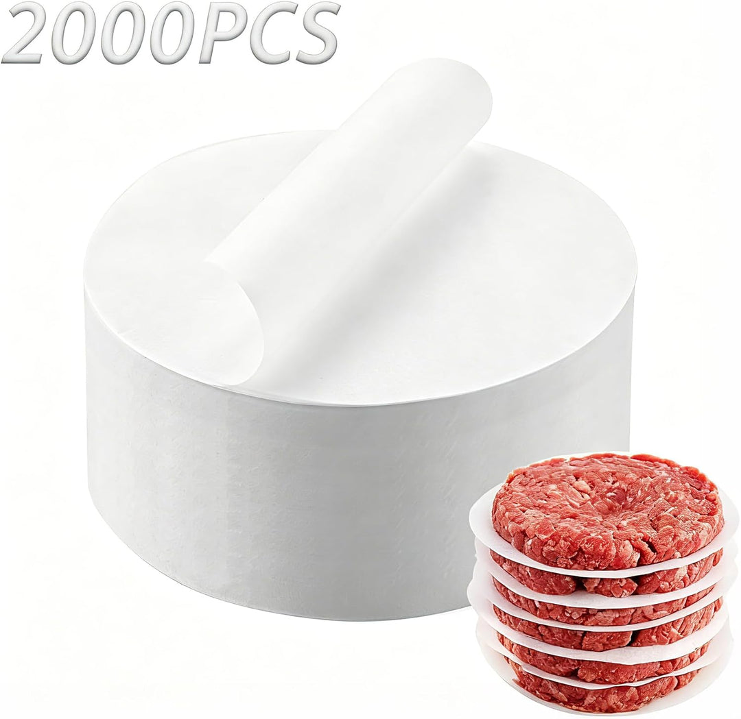 2000 Stück Burger Papier Rund 13cm Burgerpapier Backoblaten Antihaftbeschichtet Blatt Backpapier für