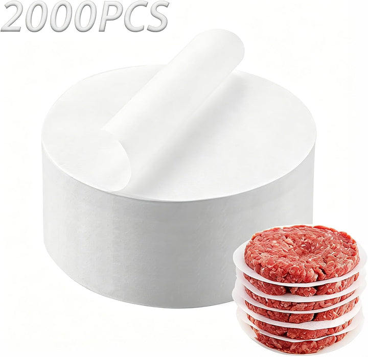 2000 Stück Burger Papier Rund 13cm Burgerpapier Backoblaten Antihaftbeschichtet Blatt Backpapier für