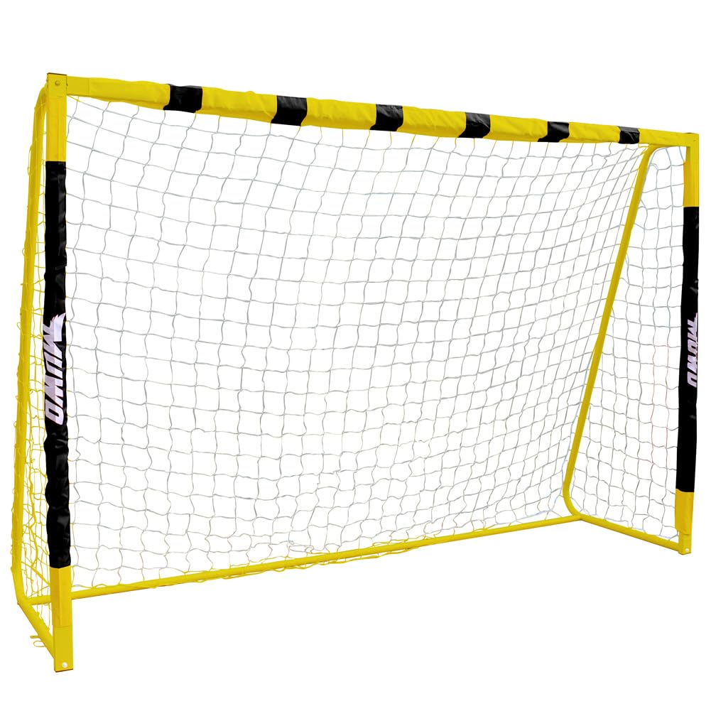 MUWO grosses Fussballtor aus robustem Stahl, mit Textilmantel und Netz. 3 x 2 Meter gross, einfacher