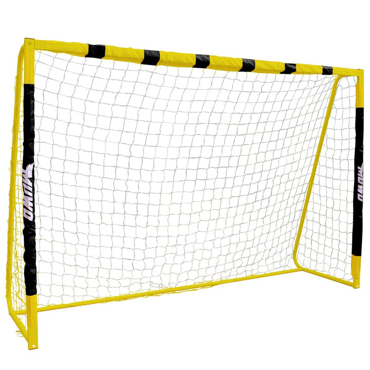 MUWO grosses Fussballtor aus robustem Stahl, mit Textilmantel und Netz. 3 x 2 Meter gross, einfacher