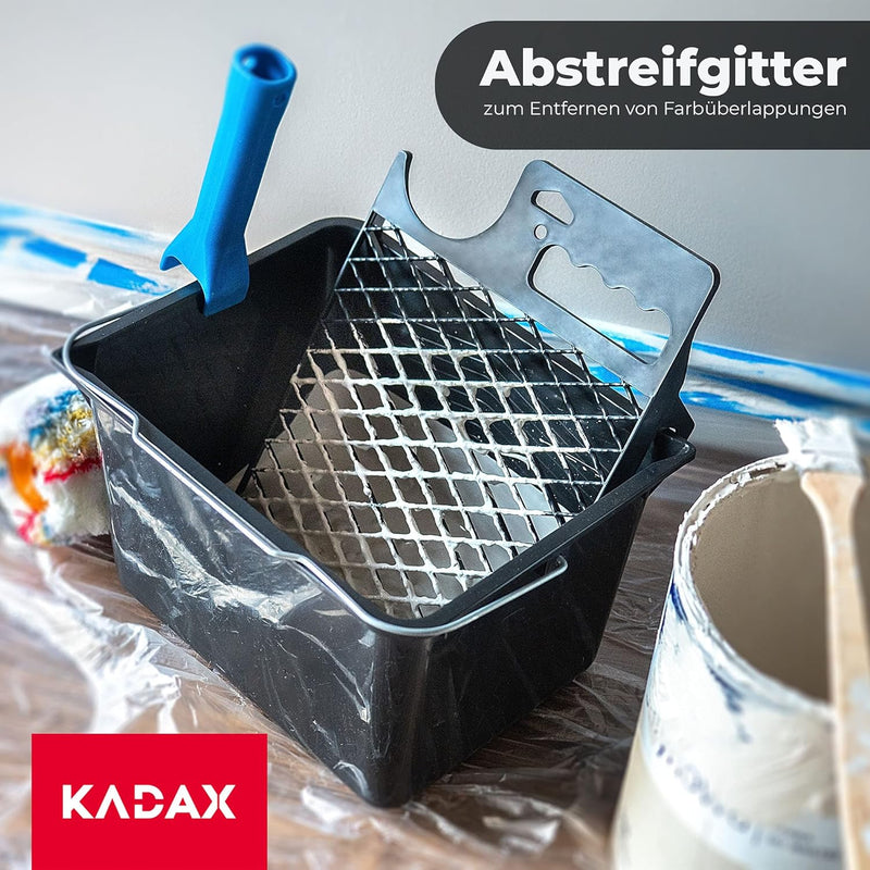 KADAX Abstreifgitter, Farbgitter aus Kunststoff, 30,5 x 23 cm, Malergitter für Farbe, Abtropfgitter,