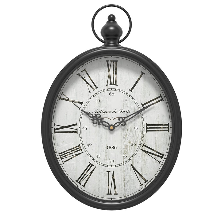 Menterry Rechteck Retro-Wanduhr, altmodisches antikes Design, rustikaler Vintage-Stil, batteriebetri