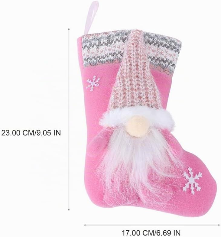 STOBOK 2 Stücke Weihnachtsstrumpf zum aufhängen Nikolausstrumpf Plüsch Wichtel GNOME Geschenktüte Be