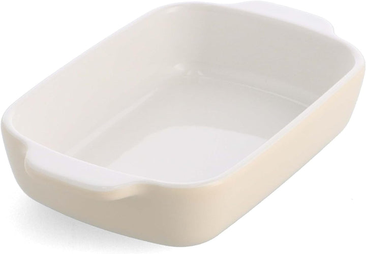 KitchenAid Stoneware Backform Rechteckig Keramik Antihaftbeschichtung mit Bambusdeckel, 20 cm/0,9L,