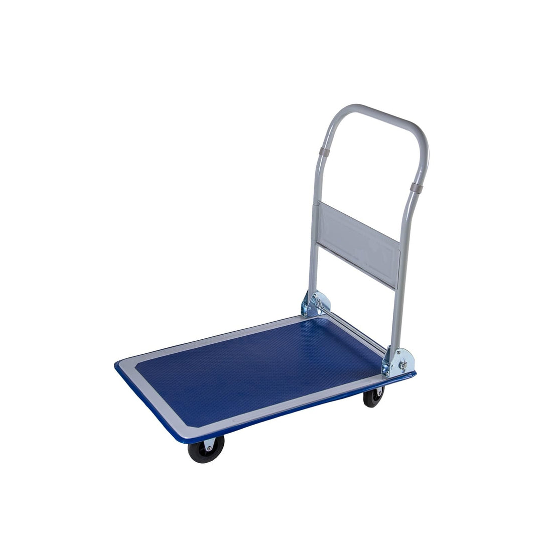 Plattformwagen klappbar mit 150 kg Tragkraft | Transportwagen Plattenwagen | Gummibereifung Anti-Rut