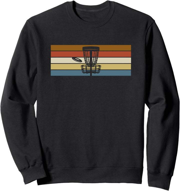 Disc Golfkorb Retro Disc Golf Sweatshirt