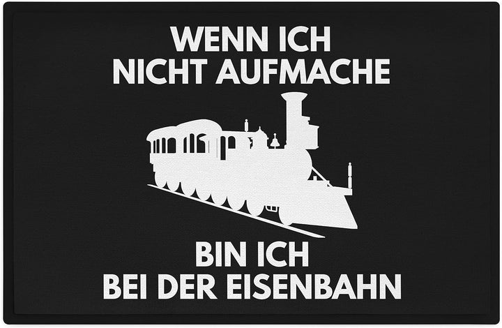 Trendation - Modelleisenbahn Fussmatte Geschenk Eisenbahner Lustiger Spruch Männer Fussmatte 60x40 c