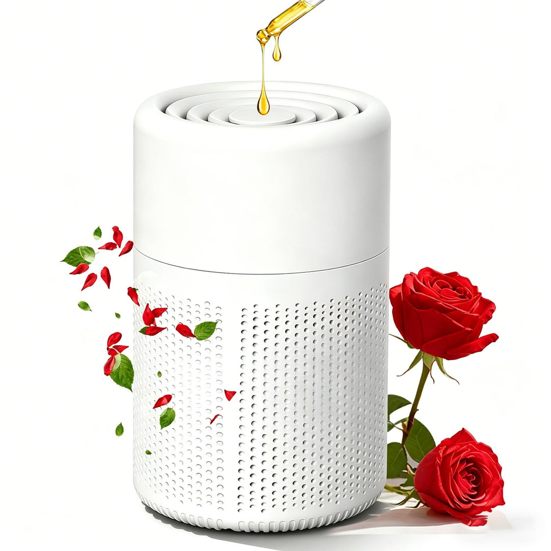 Luftreiniger Mit HEPA-Filter & Aromatherapie, Gegen Schimmel Staub Pollen Tierhaare, Energiesparend,