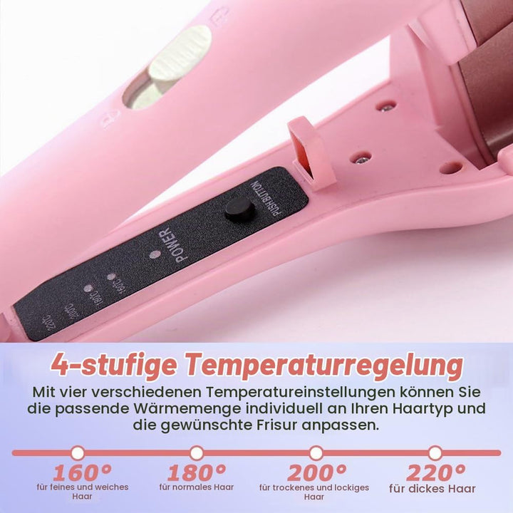 Welleneisen für Haare 32mm Mit 4 Einstellbarer Temperatur, Lockenstab für Beach Waves und Französisc