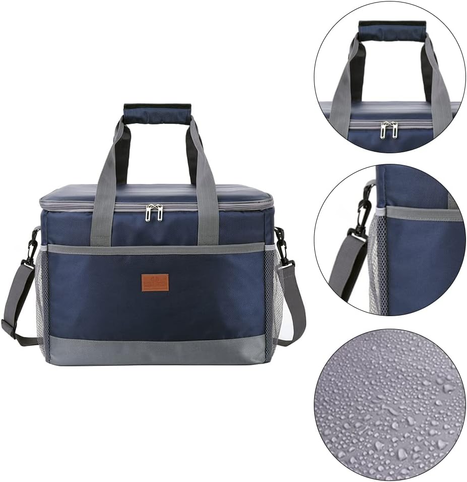 Grosse Faltbar Thermotasche, 36L Kühltasche, Lunchtasche, Picknicktasche, mit Verstellbaren Schulter