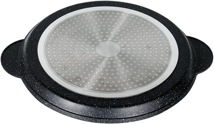 Pizzablech 36cm Pizzapfanne | Induktion Pizzapfannen Rund Antihaft | Backblech Pizzaform Grillplate