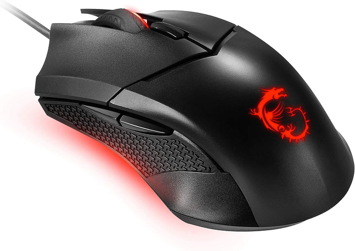 MSI Clutch GM08 Gaming Maus (kabelgebunden, PAW-3519 Sensor, 200-4200 DPI, 6 Tasten, schwarz, RGB Li