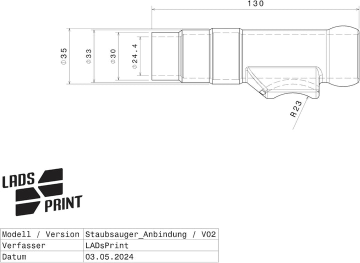 Saugrüssel Absaugung passend für Bosch PBD40 u.Ä. | Komplett mit 10 Gelenken | Passend für viele Mod