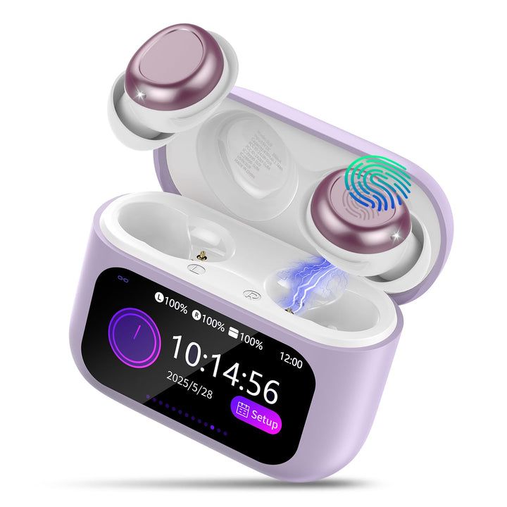 ZYHKON Bluetooth Kopfhörer, Bluetooth 5.4 Schlafkopfhörer In Ear mit Touchscreen, 48H Spielzeit Mini