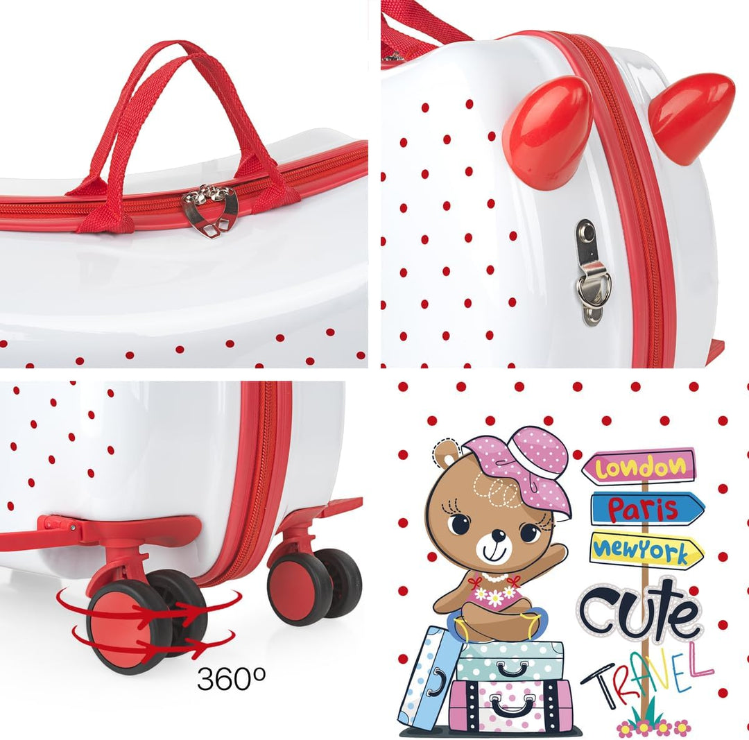 ITACA - Kinderkoffer Mädchen & Jungen: Zum Draufsitzen, Kindergepäck, Kindertrolley - Reisebegleiter