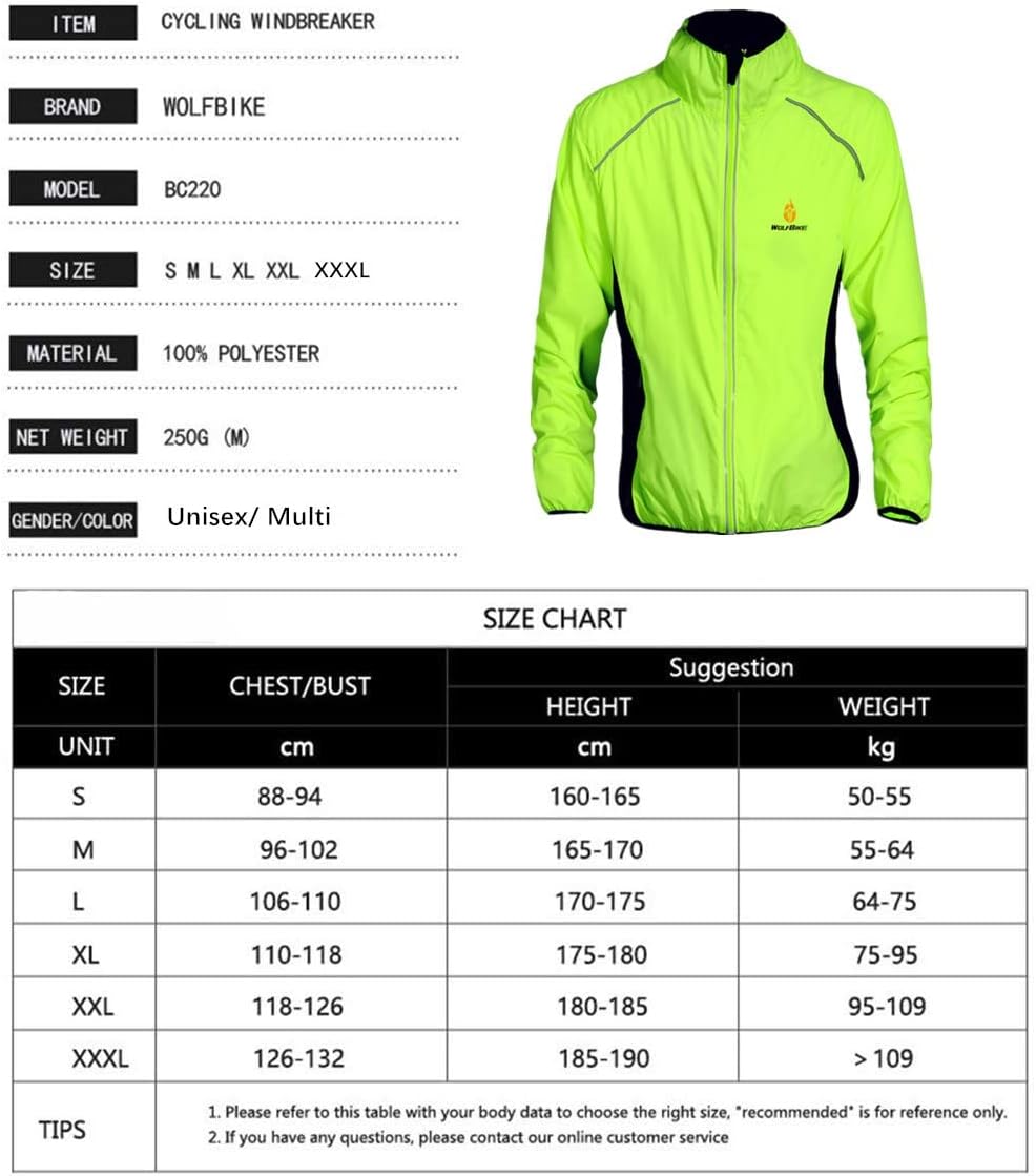 WOSAWE Herren-Fahrradjacke Winddichte wasserdichte MTB Mountainbike Jacket Für Radfahren, Joggen & W