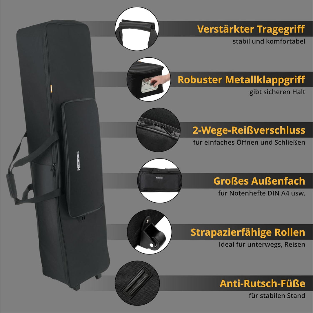 McGrey KBT-3222-88 Keyboardtrolley - Trolley-Gigbag für Keyboard & Piano mit 88 Tasten - Leicht, kom