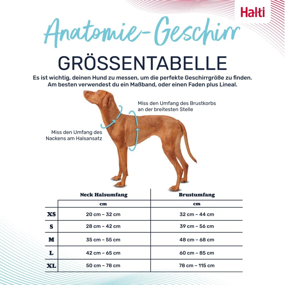 HALTI Anatomy Hundegeschirr mit Griff – Bewegungsfreiheit und Tragekomfort für deinen Hund. 3 Verbin