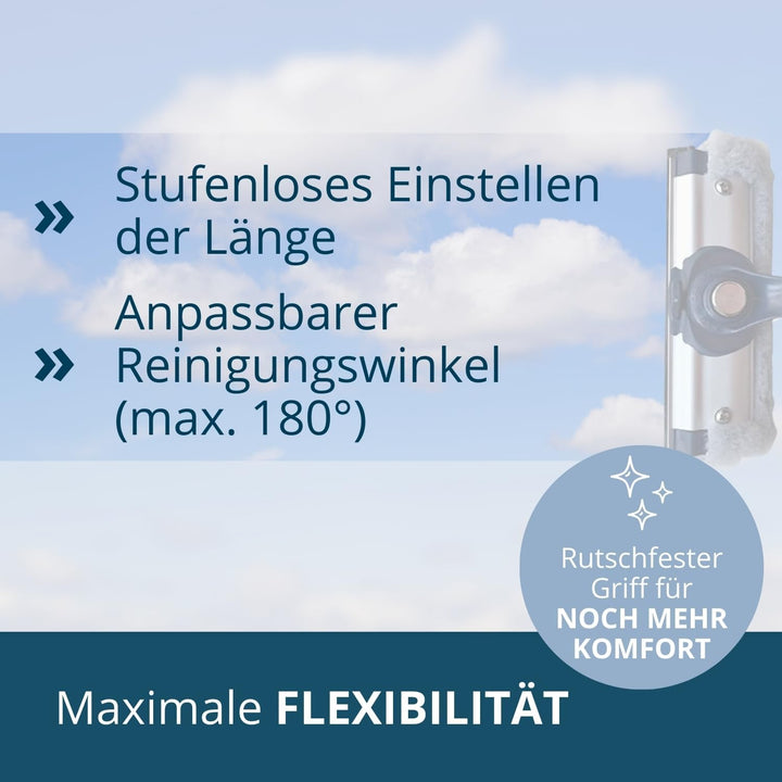 Ha-Ra 1 m bis 4,49 m Teleskopstange (Ha-Ra Teleskopstang 1m-1,7 und drei Verlängerungen von je 0,93m
