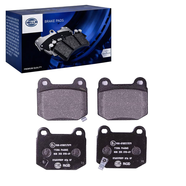 HELLA PAGID 8DB 355 010-691 Bremsbelagsatz - T1386 - Dicke/Stärke: 14.3mm - Bremssystem: Brembo - mi