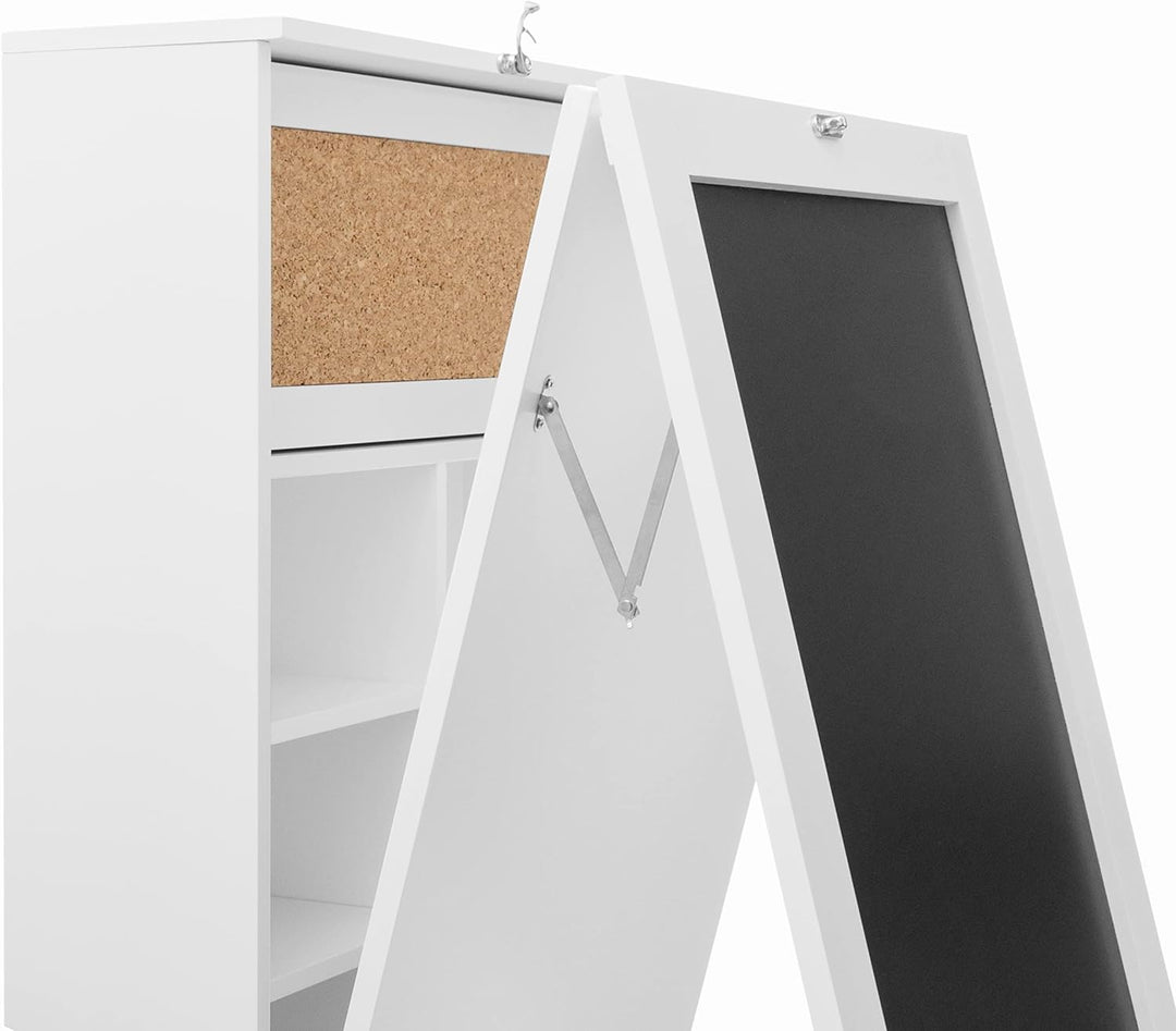 InnovaGoods Woldy Tisch, Holz, Weiss, 80x50x18 cm Weiss 80x50x18 cm, Weiss 80x50x18 cm