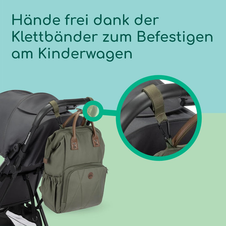 Bebeconfort Baby Wickelrucksack, Wickelauflage Inklusive, Wickeltasche Kinderwagen mit Grossen Tasch
