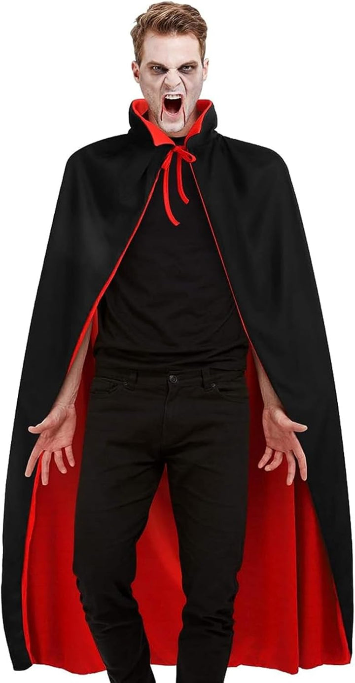 Winwild Halloween Vampir Umhang Erwachsene Halloween Kostüm Damen Vampir Cape Vampirumhang mit Krage