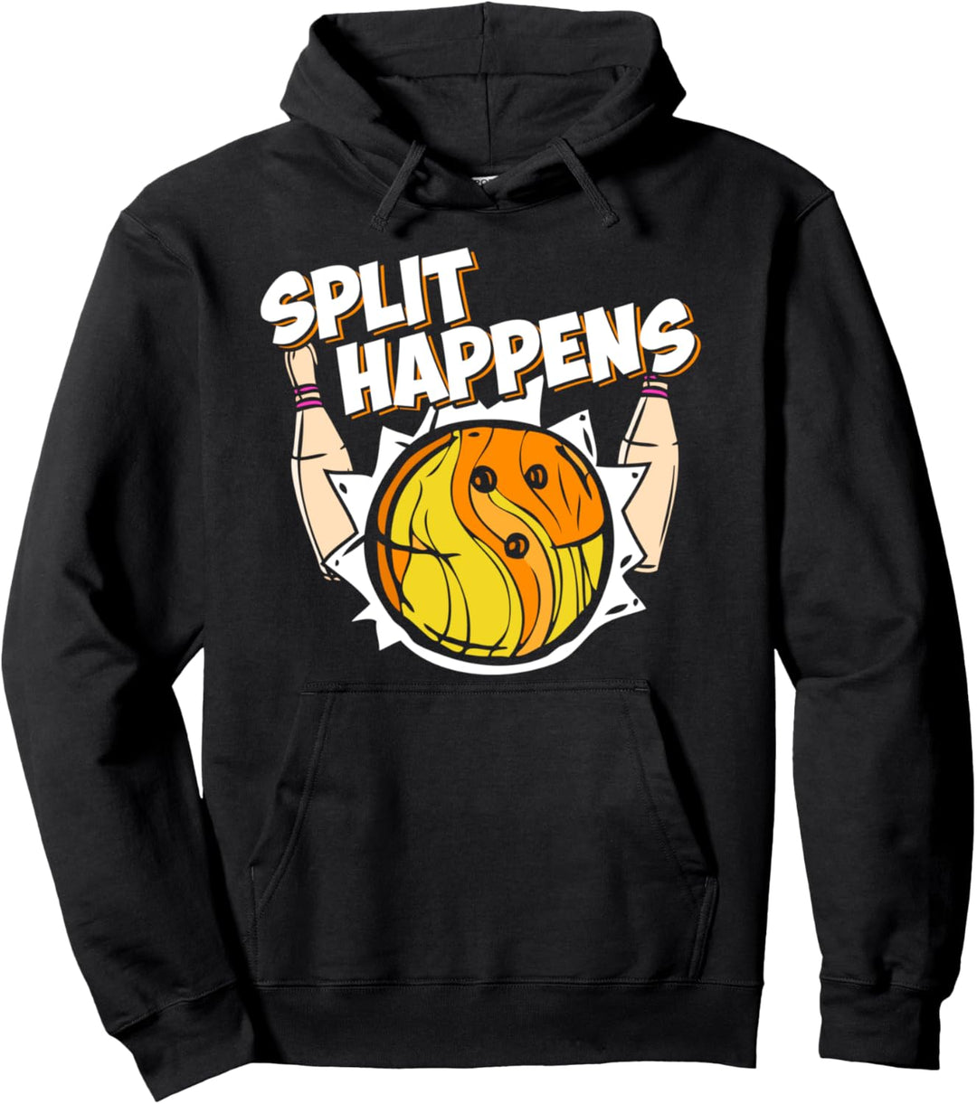 Split Happens Bowling Spruch Pullover Hoodie