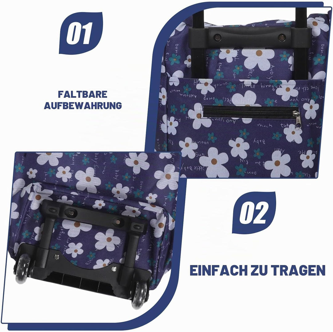 Faltbarer Einkaufstrolley Treppensteiger mit Ergonomischem Griff Leichtes Klappbares Einkaufswagen f