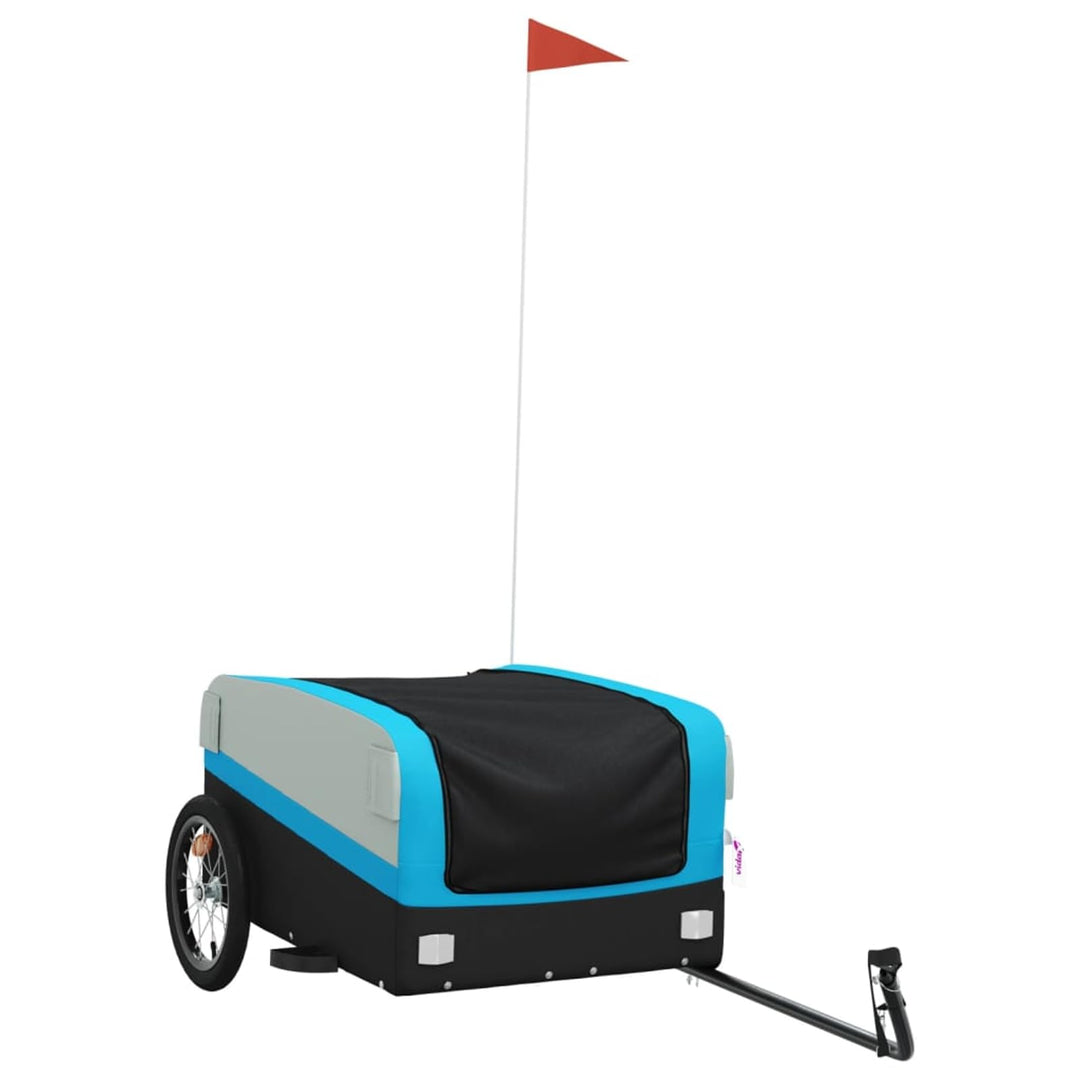 Fahrradanhänger 45kg Schwarz Orange | Robustes Eisen, hohe Tragkraft Blau, Blau