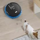Wischroboter Runde 25cm Automatischer Wischroboter mit Nass- & Trockenfunktion & Sprühsystem, Leistu