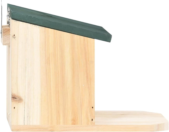 Homgoday Eichhörnchen Futterhaus 4 STK. Tannenholz Eichhörnchen Futterstation mit Klappdach 12x23x17