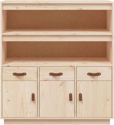 Tidyard Highboard Sideboard Kommode Anrichte Schrank Mit 2 offene Fächer, 3 Türen und 3 Schubladen V