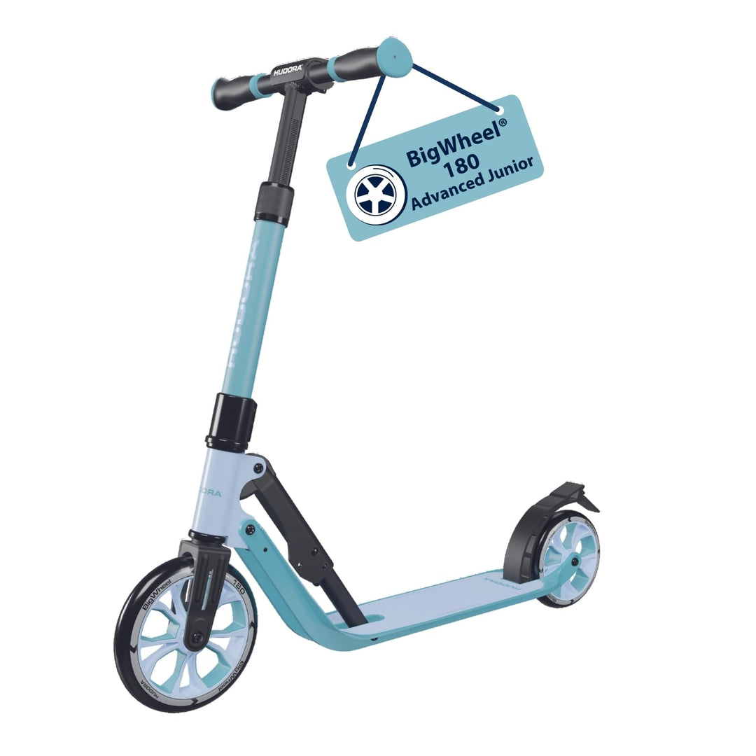 HUDORA BigWheel® 180 Advanced Junior - Hochwertiger & sicherer Kinder Roller ab 3 Jahre - Zusammenkl